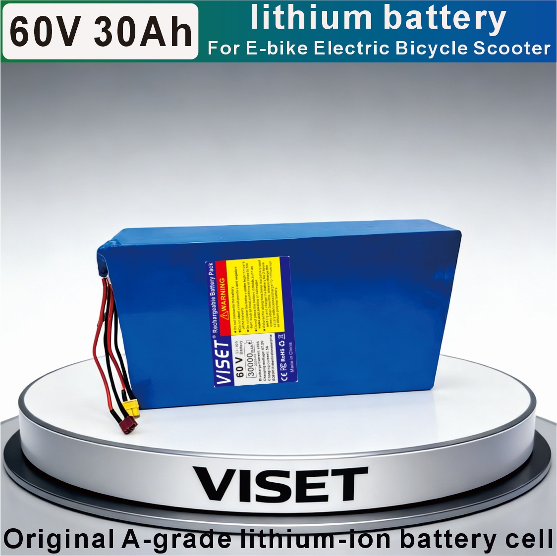 VISET 60V 30AH Bicycle 18650 M - đánh giá và giá 60V 30Ah Electric Scooter Battery