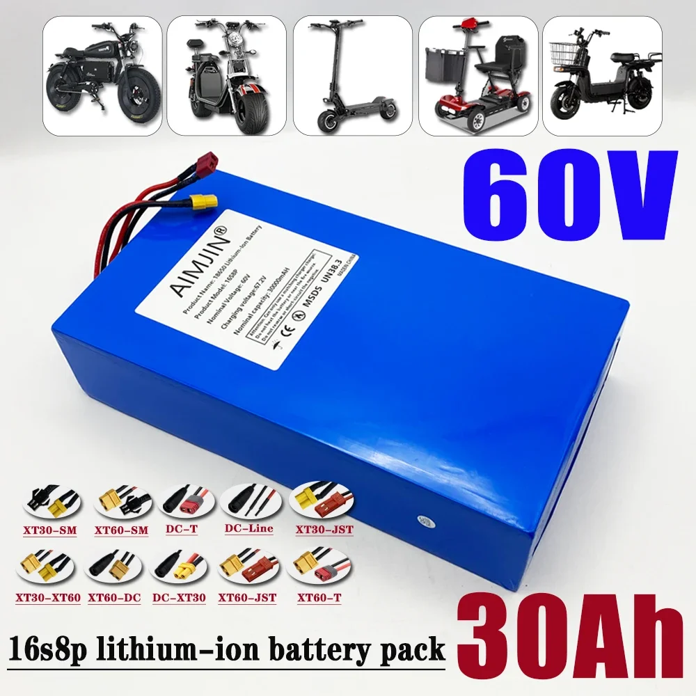 18650 Lithium-ion Battery Pack - đánh giá và giá 60V 30Ah Electric Scooter Battery